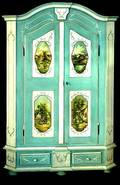 141 Italian Painted Two Door Armoire