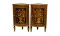 145 Pair of Finely Inlaid Italian Marquetry Corner