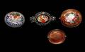 251 3 Vintage MicroMosaic Millifiori Broaches
