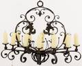 Scrolled Iron 13 Light Chandelier