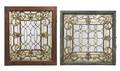 A Pair of American Leaded Glass Windows