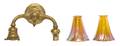 A Tiffany Studios Gilt Bronze and Favrile Glass TwoLight Sconce
