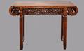 266 Oriental Carved Mahogany Altar Sofa Table