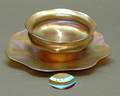 263 Tiffany Glass Finger Bowl with Under plate