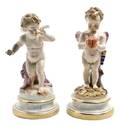 A Pair of Meissen Porcelain Figures