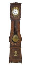 A French Provincial Painted Tall Case Clock