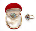 192 Ladies 14kt Cocktail Ring w 17 Opal Stones 714