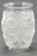 228 Lalique Glass VaseBird Panels
