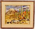 A Brockie Stevenson Desert Scene Signed  Dated