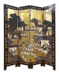 A Chinese Four Panel Coromandel Floor Screen