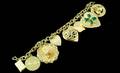 201 14 KT Gold Charm Bracelet with Eight Charms