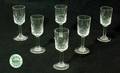 77A Set of Six Sevres Cut Crystal Cordial Glasses