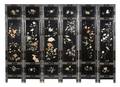 A Lacquered SixPanel Floor Screen