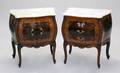 158 Two Louis XV Style Bombe End Tables