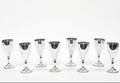 116 Set 8 Stamped sterling Goblets