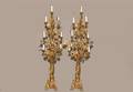 210 Pair Brass French Gilt Candelabra Angels