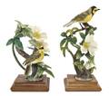 A Pair of Royal Worcester Dorothy Doughty Birds Hooded Warblers