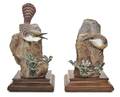 A Pair of Royal Worcester Dorothy Doughty Birds Canyon Wren and Wild Lupin