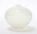 A Lalique Molded and Frosted Glass Vase