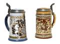 Two Mettlach HalfLiter Ceramic Steins