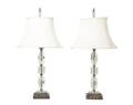 A Pair of Cut Glass Mounted Lamps