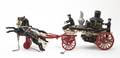 A Cast Iron Model of a Horse Drawn Fire Engine