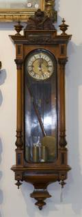 A Victorian Walnut Regulator Clock