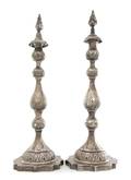 A Pair of English Silver Candlesticks likely Aaron Taitelbaum