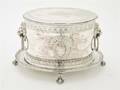 A Sheffield Plate Biscuit Caddy on Stand Elkington