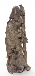 A Chinese Carved Soapstone Figure of Shoulao
