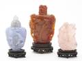 Three Hardstone Snuff Bottles