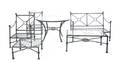 A Suite of Contemporary Patio Furniture