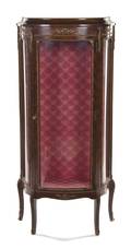 A Louis XV Style Mahogany and Gilt Metal Mounted Vitrine