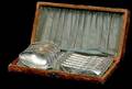 76 Wood and Hughes Cased Set of Six Sterling Spoons