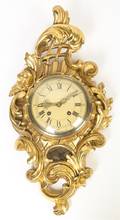 A Swedish Giltwood Cartel Clock