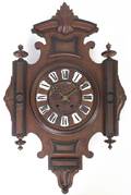 A French Victorian Parcel Ebonized Walnut Clock