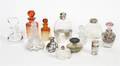 A Collection of Twelve Glass Perfume Bottles