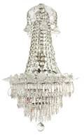 A Continental Cut Glass ThreeLight Chandelier
