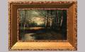 273 American School Pond Landscape Oil
