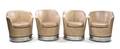 A Set of Four Art Deco Style Leather Club Chairs