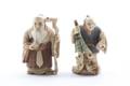 Two Stained Ivory Netsukes Koshin