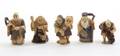 A Group of Five Ivory Netsuke