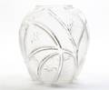 A Phoenix Molded and Frosted Glass Vase