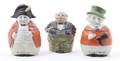 Three Ceramic Full Figure Tobacco Jars