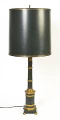 An Empire Style Gilt Metal Lamp