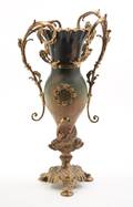 A Neoclassical Gilt and Patinated Metal Urn
