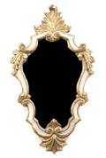 An Italian Painted and Parcel Gilt Mirror