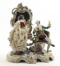 A Dresden Porcelain Lace Figural Group