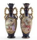 A Pair of Royal Vienna Style Porcelain Vases