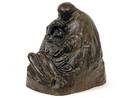 270 Kathe Kollwitz Mother and Child Signed Bronze